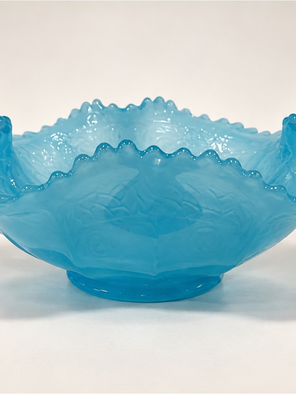 Fenton Blue Ruffled Pond Lily